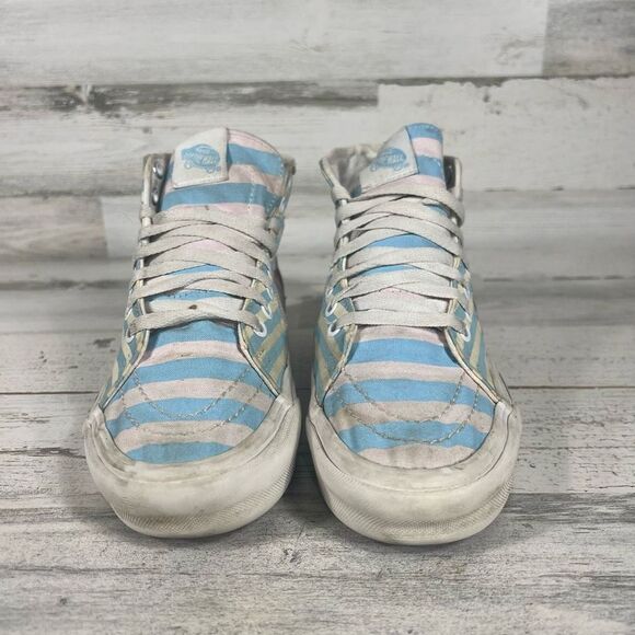 Vans Women's Pastel Striped Sk8 Hi Tapered Sneaker Shoes Multicolor Size 7 - Picture 4 of 8